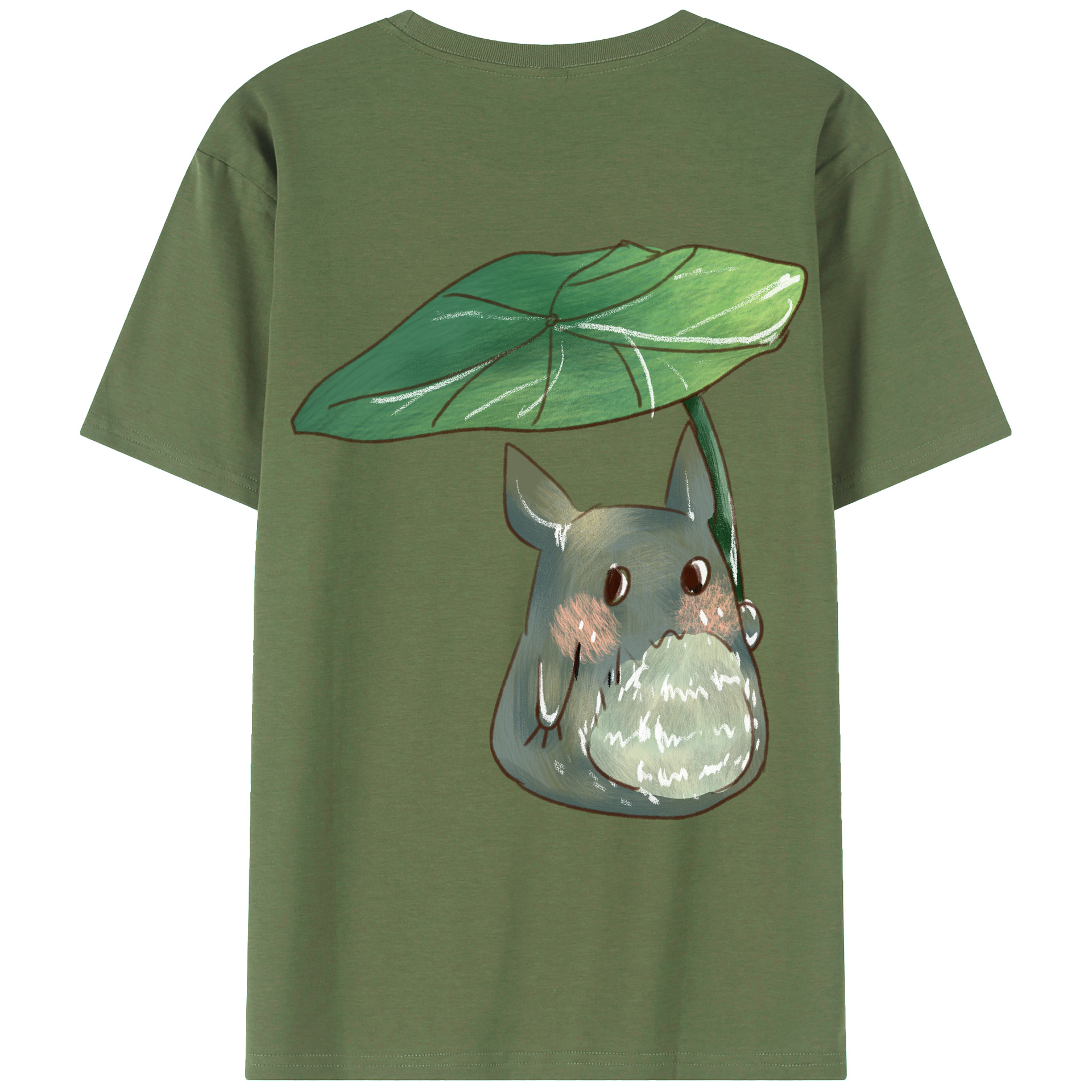 （画像用） となりのトトロ 草壁メイ 草壁サツキ My Neighbor Totoro Satsuki Kusakabe Mei Kusakabe 綿100％ メンズ半袖Tシャツ（バックプリント） 通気性